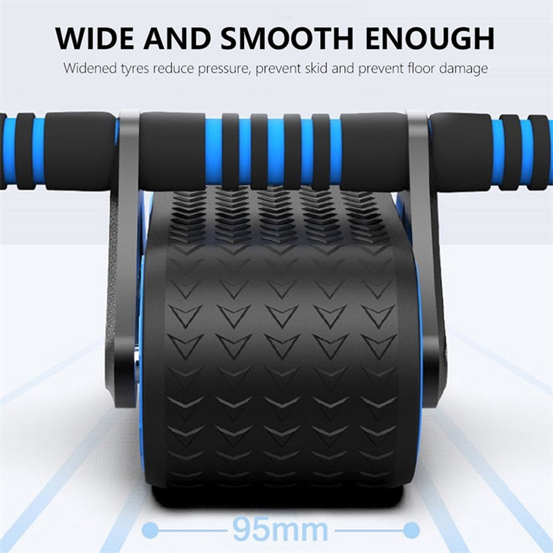 Double Wheel Abdominal Exerciser Women Men Automatic Rebound Ab Wheel Roller Waist Trainer Gym Sports Home Exercise Devices front