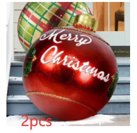 Christmas Ornament Ball Outdoor Pvc 60CM Inflatable Decorated Ball PVC Giant Big Large Balls Xmas Tree Decorations Toy Ball11