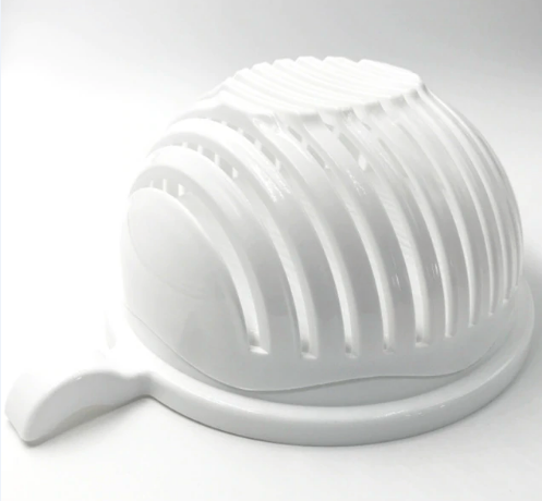 Cutting Bowl, Fruit Cutting Bowl, Kitchen Creative Plastic Lazy Artefact Chopping Vegetables, Household Fruits and Vegetables, Fruit Separator white