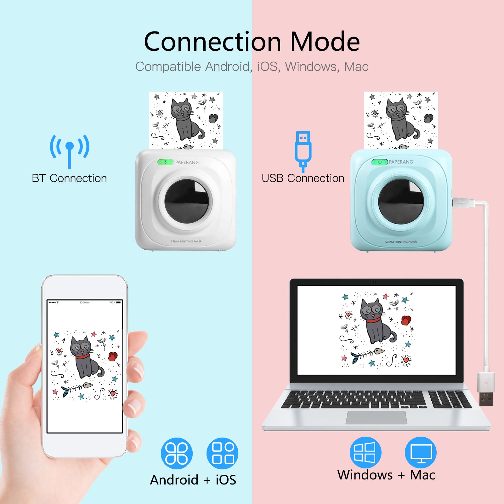 Pocket Portable Label Printer Home Bluetooth Thermal Sticker Smart details