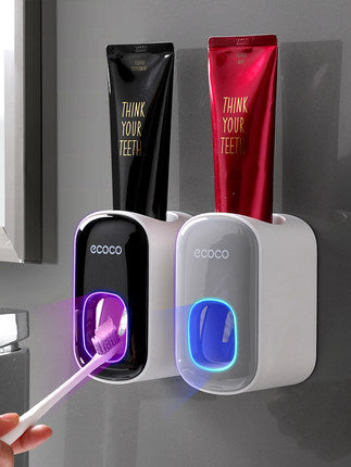 Wall Mounted Automatic Toothpaste Holder Bathroom Accessories Set Dispenser1