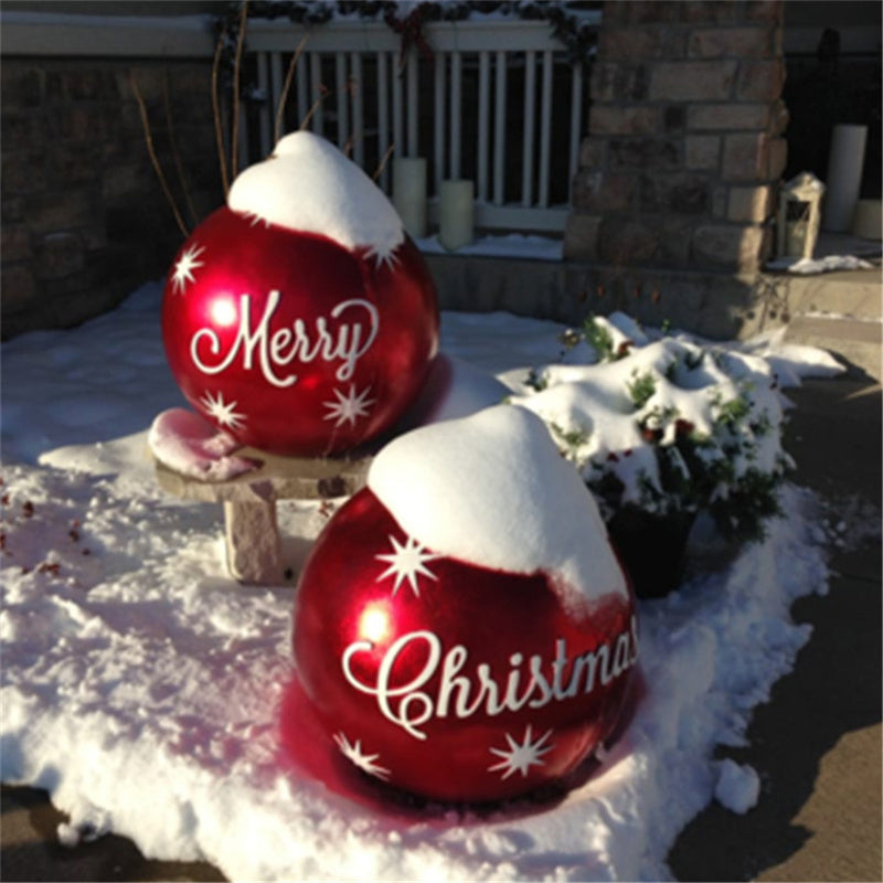 Christmas Ornament Ball Outdoor Pvc 60CM Inflatable Decorated Ball PVC Giant Big Large Balls Xmas Tree Decorations Toy Ball2