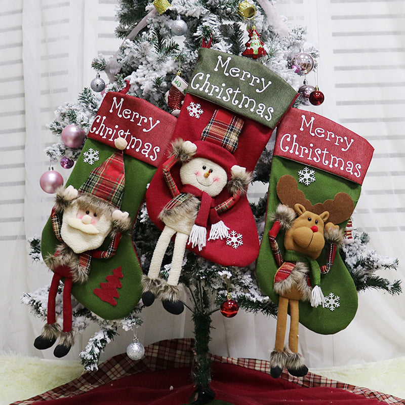 Christmas Decorations Christmas Big Sock Christmas Tree Pendant1