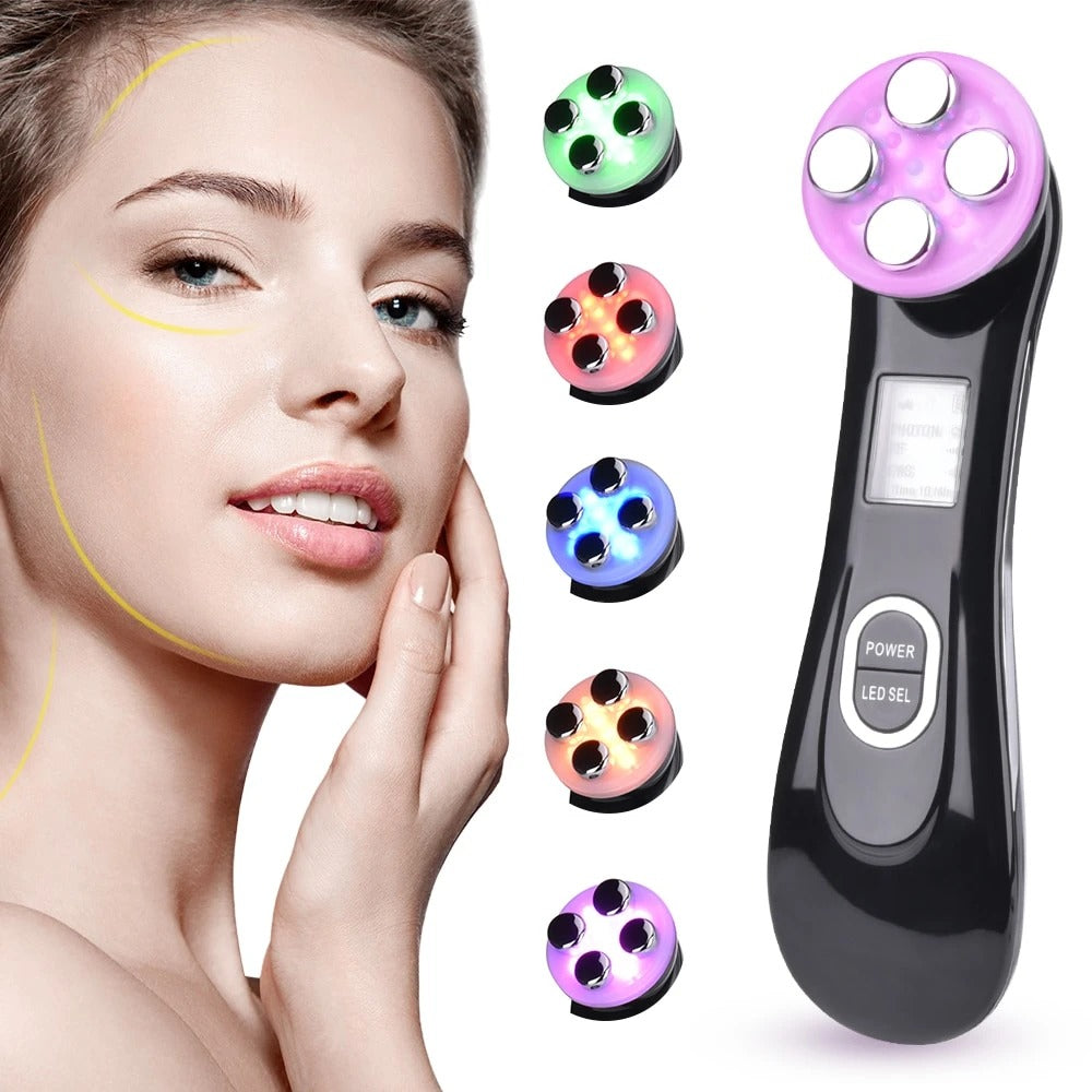 Multifunctional Radio Frequency Skin Tightening Machine, RF Ion Mesotherapy Face Massager, LED Photon Skin Rejuvenation Remover Wrinkle Care Device