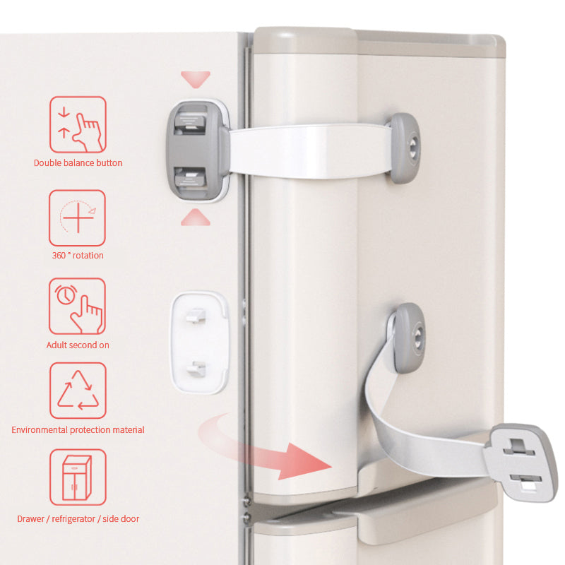 Home Baby Safety Protection Lock Anti-Clip Hand Door Closet Cabinet Locks For Fridge No Tools Or Drilling Child Safety