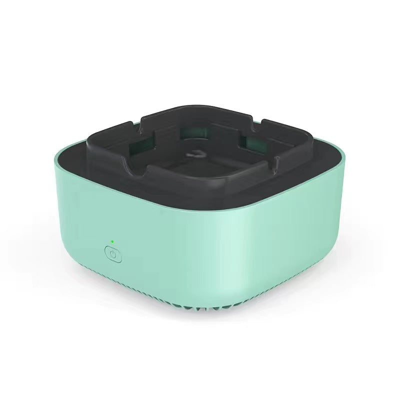 Smoke Removal Air Purification Ashtray Anion Purification Practical Automatic Purifier Ashtray Portable Gadgets For Home, Office, Car Ashtray green