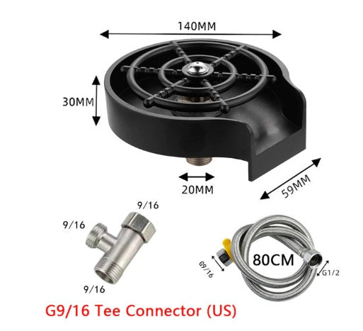 Bar Counter Cup Washer Sink High-pressure Spray size