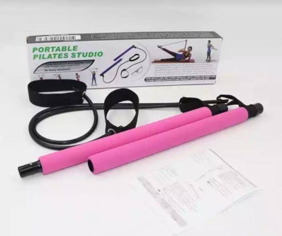 Rally Bar Chest Expansion Arm Force Bar Yoga Bar Pilates Bar Fitness Bar pink