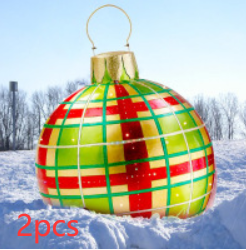 Christmas Ornament Ball Outdoor Pvc 60CM Inflatable Decorated Ball PVC Giant Big Large Balls Xmas Tree Decorations Toy Ball19