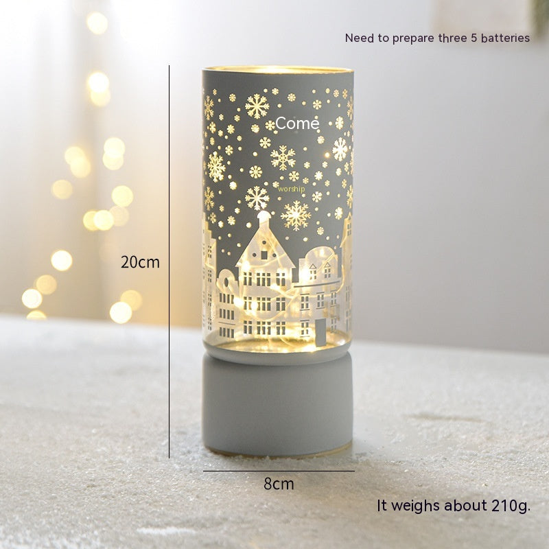 Christmas Luminous Glass Desktop Decoration Led Lights, Christmas tree, Candle, Cup 6