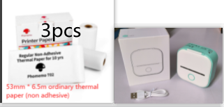 Pocket Printer Portable Mini Thermal Label Printer Home Photo Printer Student Bluetooth Mini Label Printer Price Tag set5