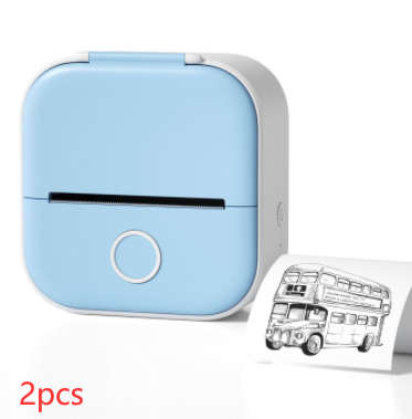 Pocket Printer Portable Mini Thermal Label Printer Home Photo Printer Student Bluetooth Mini Label Printer Price Tag 2pcs