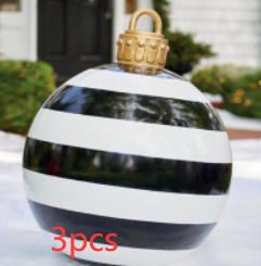 Christmas Ornament Ball Outdoor Pvc 60CM Inflatable Decorated Ball PVC Giant Big Large Balls Xmas Tree Decorations Toy Ball9