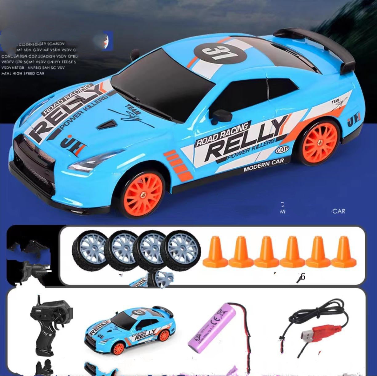 2.4G Drift Rc Car 4WD RC Drift Car Toy Remote Control GTR Model AE86 Vehicle Car RC Racing Car Toy For Children Gifts 8