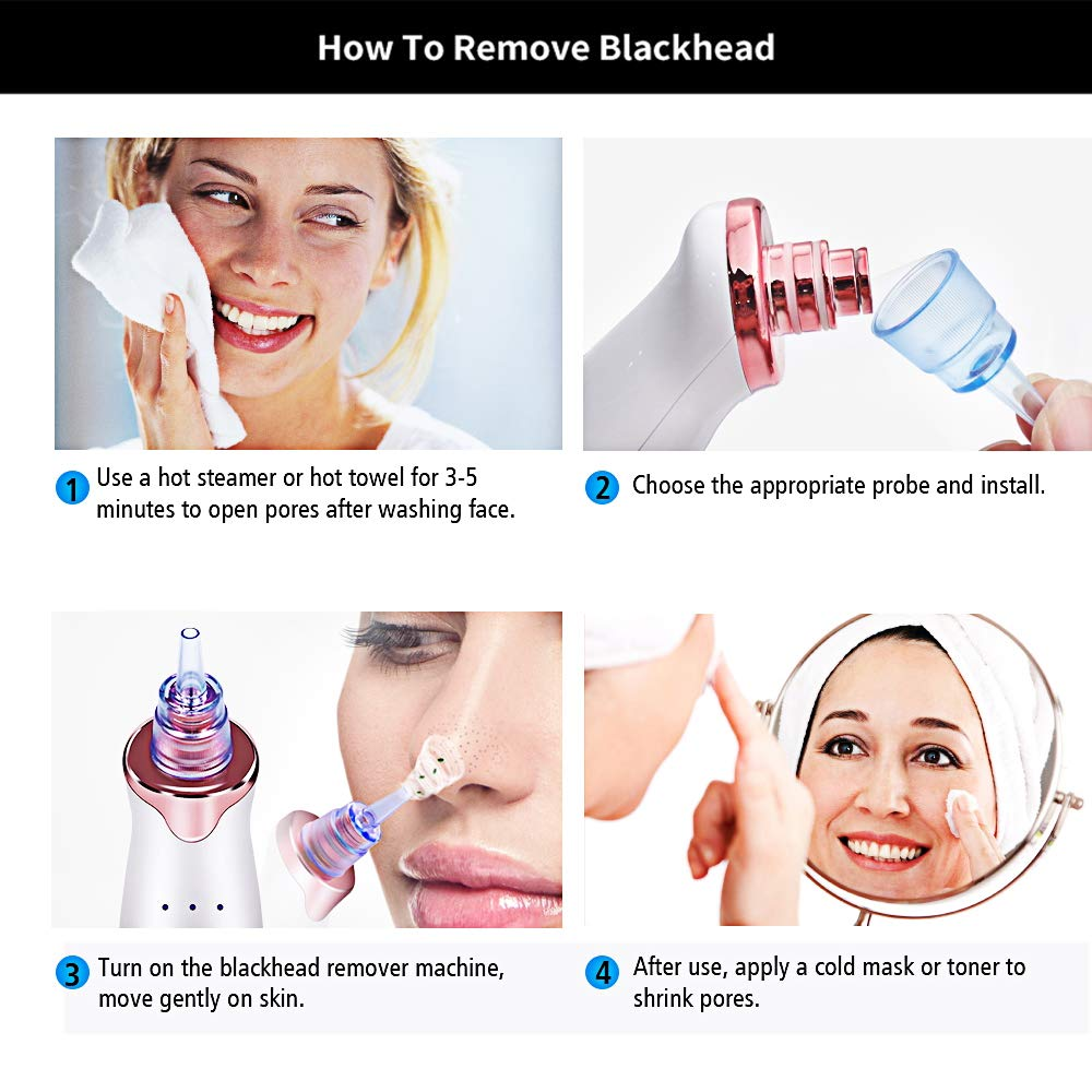 Electric Blackhead Remover Pore Vacuum Suction Diamond Dermabrasion Face Cleaner 6