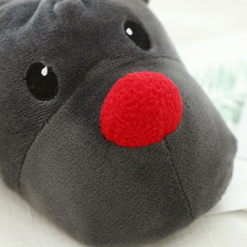 Generic Winter Slippers Christmas Reindeer Slippers Warm Furry Elk Slippers Deer House Shoes for Indoor Bedroom 3