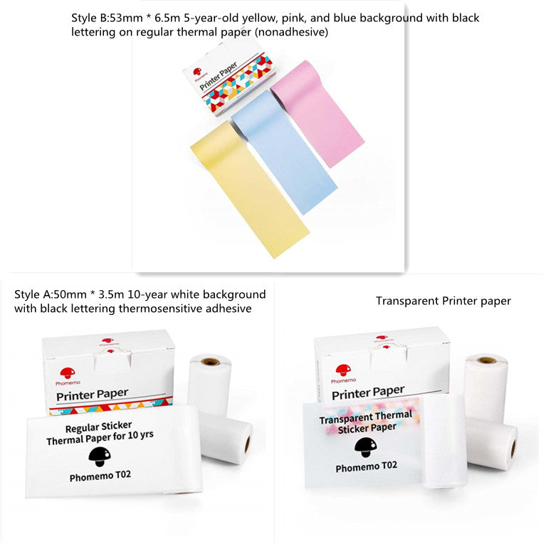 Pocket Printer Portable Mini Thermal Label Printer Home Photo Printer Student Bluetooth Mini Label Printer Price Tag