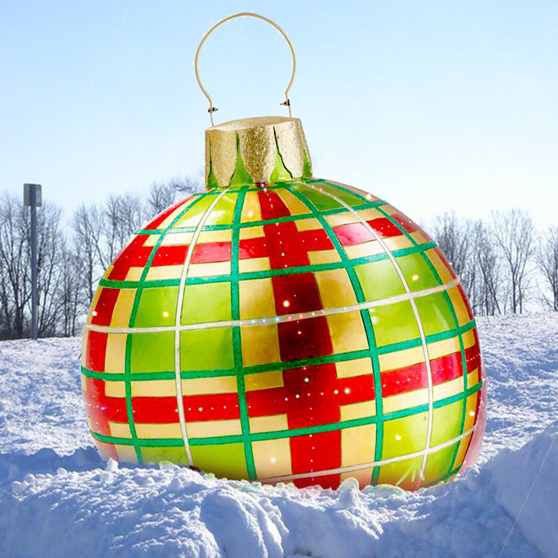 Christmas Ornament Ball Outdoor Pvc 60CM Inflatable Decorated Ball PVC Giant Big Large Balls Xmas Tree Decorations Toy Ball18