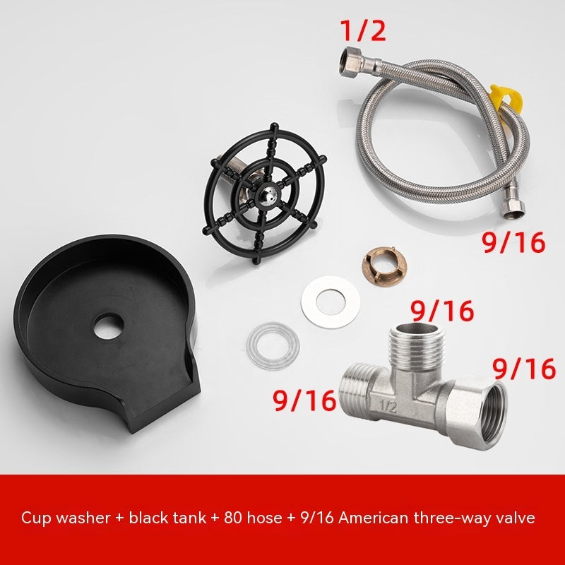 Bar Counter Cup Washer Sink High-pressure Spray Automatic Faucet Coffee Pitcher Wash