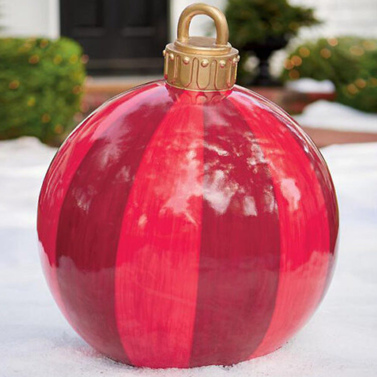 Christmas Ornament Ball Outdoor Pvc 60CM Inflatable Decorated Ball PVC Giant Big Large Balls Xmas Tree Decorations Toy Ball6