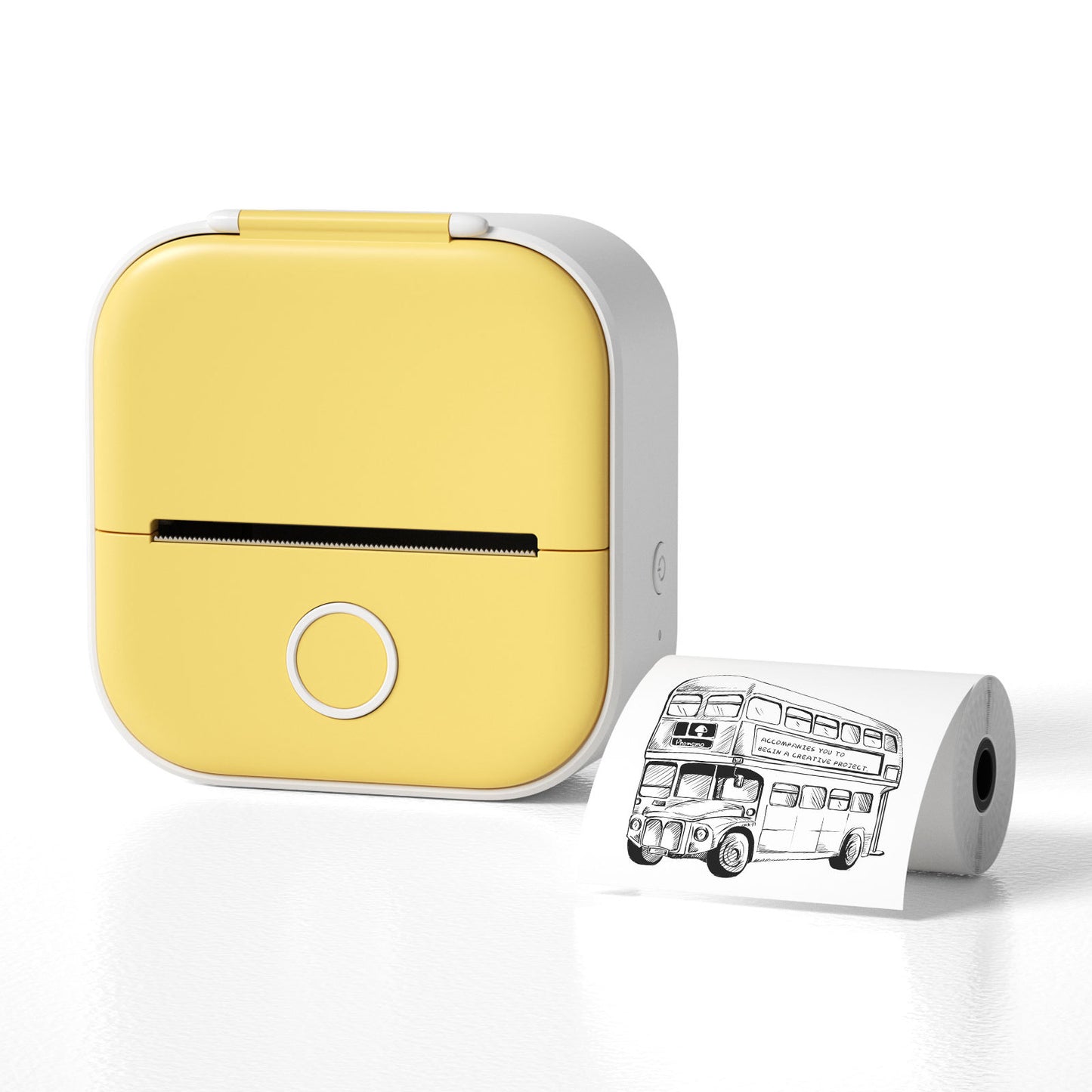 Pocket Printer Portable Mini Thermal Label Printer Home Photo Printer Student Bluetooth Mini Label Printer Price Tag yellow
