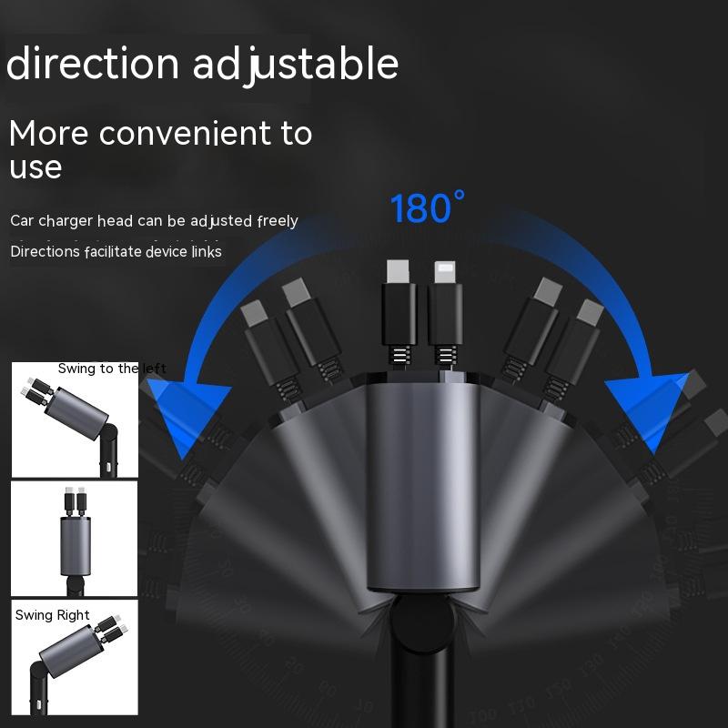 Metal Car Charger 100W Super Fast Charging Car Cigarette Lighter USB And TYPE-C Adapter details