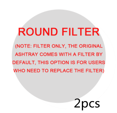 Smoke Removal Air Purification Ashtray Anion Purification Practical Automatic Purifier Ashtray Portable Gadgets For Home, Office, Car Ashtray round filter 2 pcs
