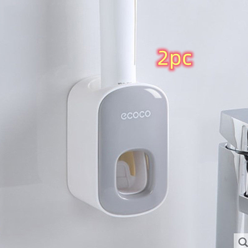 Wall Mounted Automatic Toothpaste Holder Bathroom Accessories Set Dispenser13