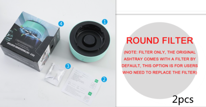 Smoke Removal Air Purification Ashtray Anion Purification Practical Automatic Purifier Ashtray Portable Gadgets For Home, Office, Car Ashtray set 7