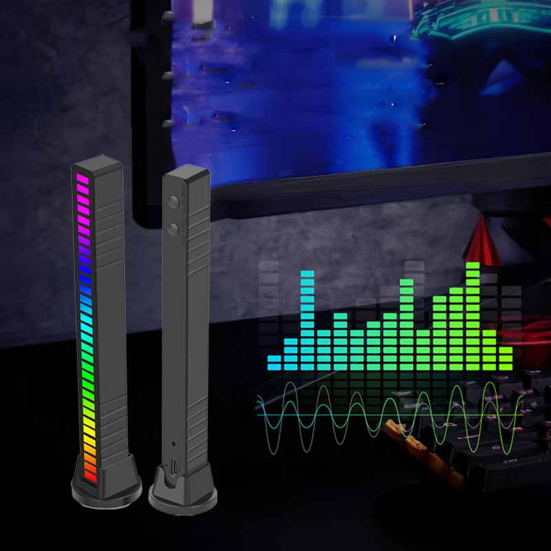 LED Strip Light Sound Control Pickup Rhythm Light Music RGB Colourful Tube USB1