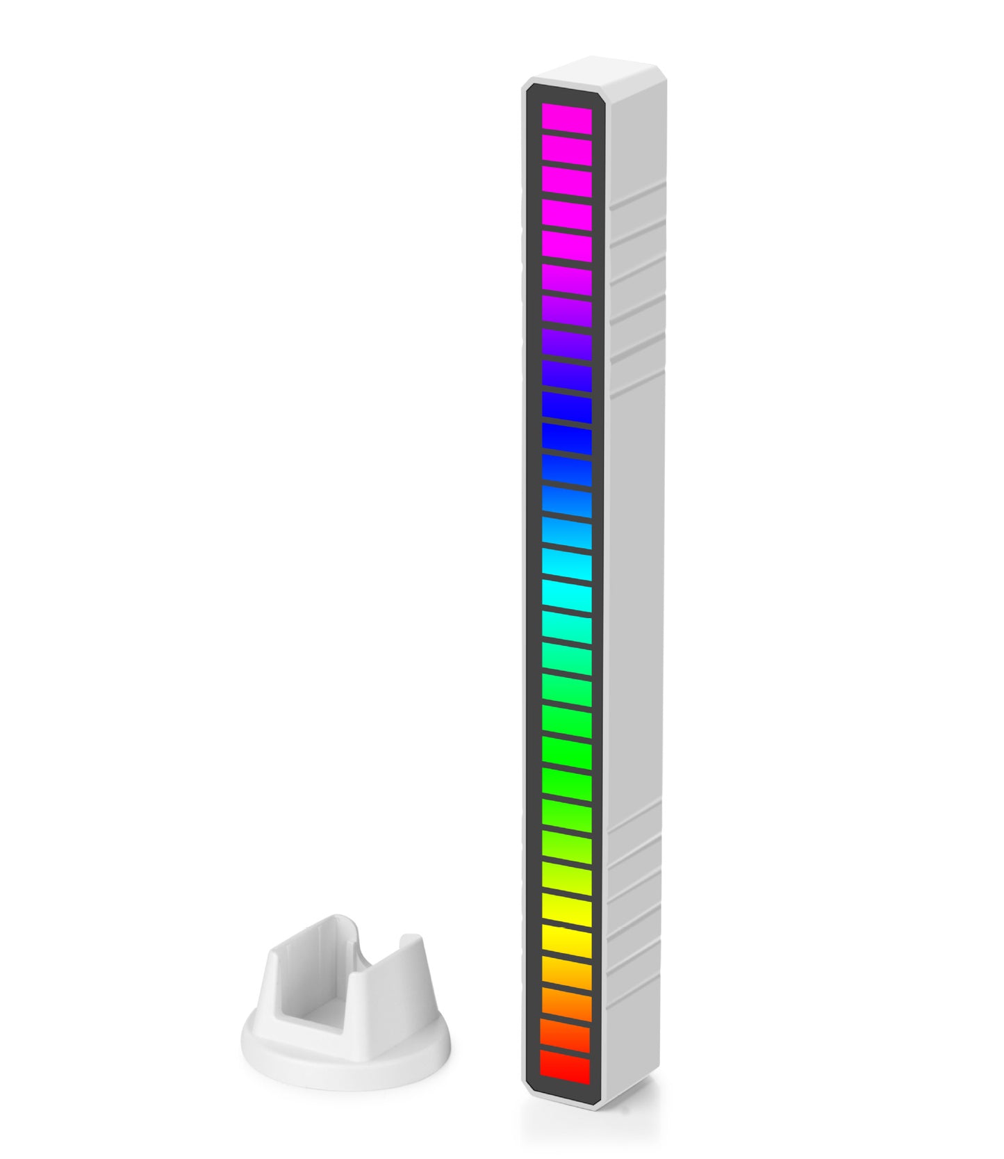 LED Strip Light Sound Control Pickup Rhythm Light Music RGB Colourful Tube USB white