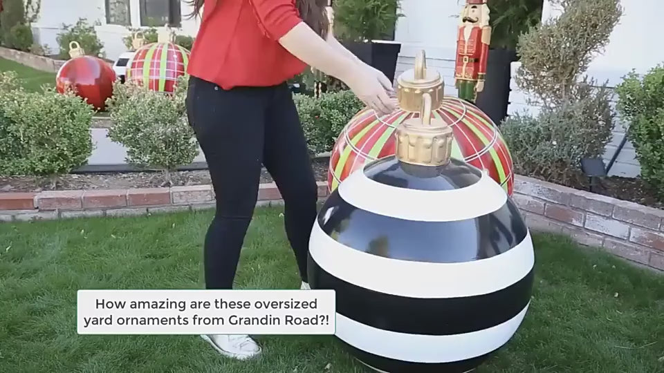 Christmas Ornament Ball Outdoor Pvc 60CM Inflatable Decorated Ball PVC Giant Big Large Balls Xmas Tree Decorations Toy Ball video