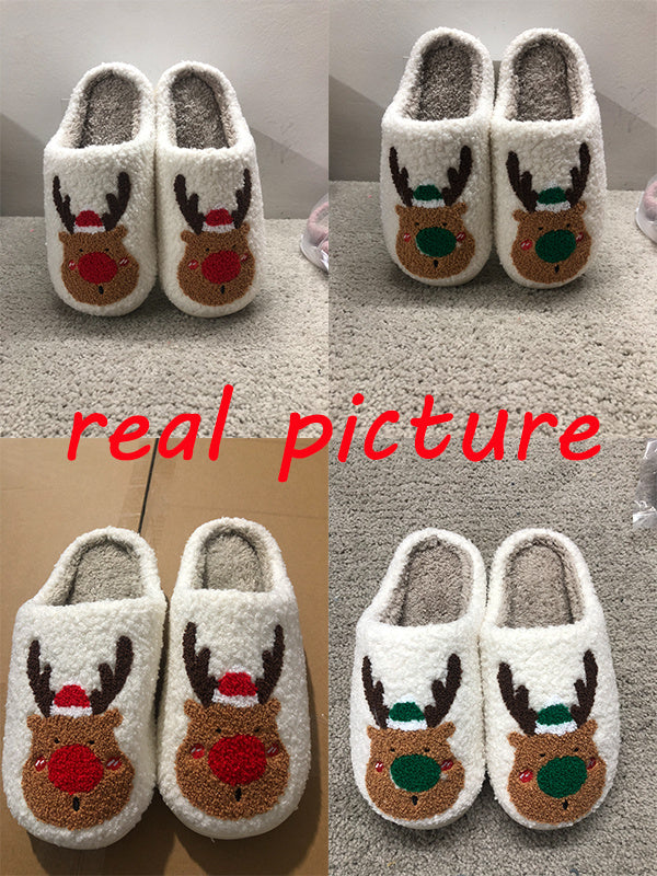 Christmas Shoes Winter Home Slippers Elk Soft Cozy Bedroom Slipper 6