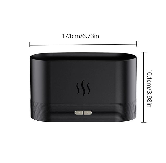 Perfume Humidifier Ultrasonic Air Humidifier With LED Lighting Simulation Colourful Flame Fragrance Machine size