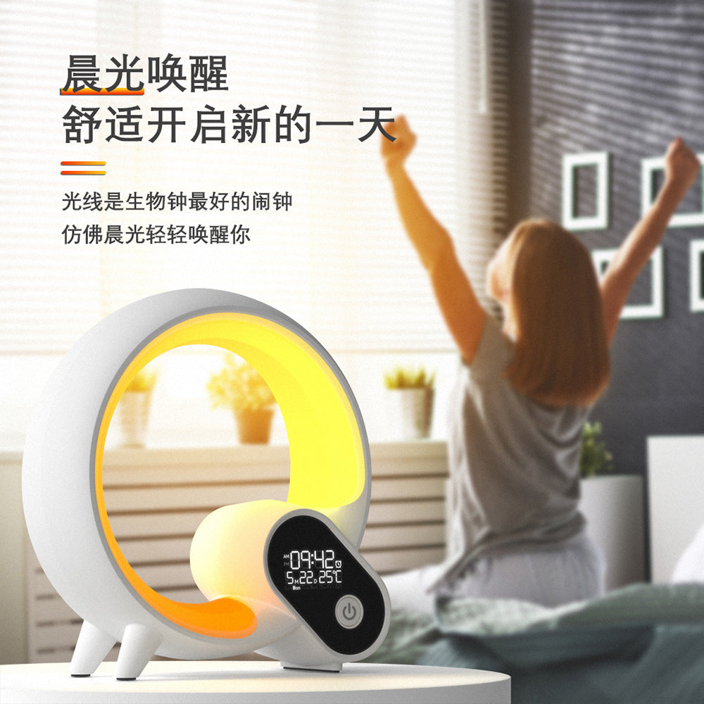 Q Lamp, Smart Wake-up Lamp, Atmosphere Lamp, Simulated Sunrise Alarm Clock, Bluetooth Audio, Creative Illusion Lamp