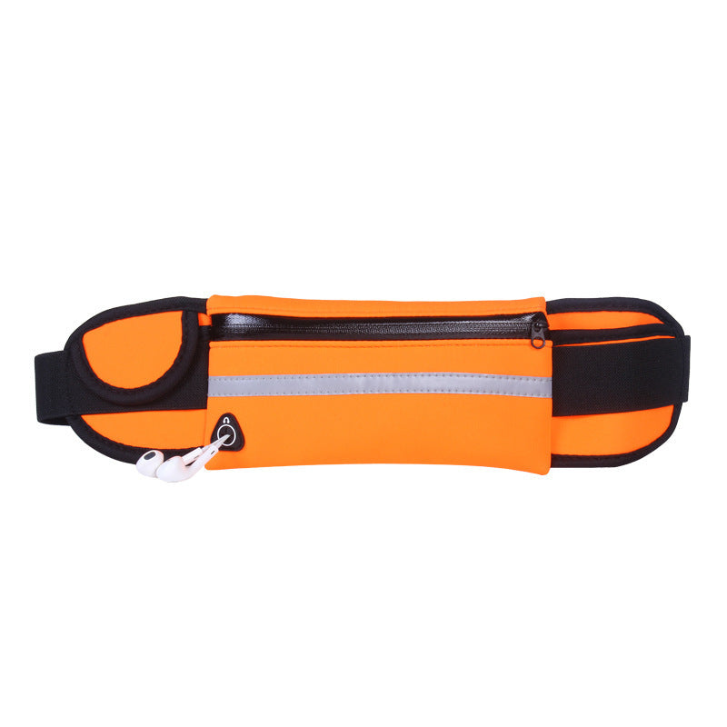 Fitness Waist Bag With Pocket Slim Running Jogging Belt Fanny Pack Bag For Hiking Cycling Workout Sports Gym orange