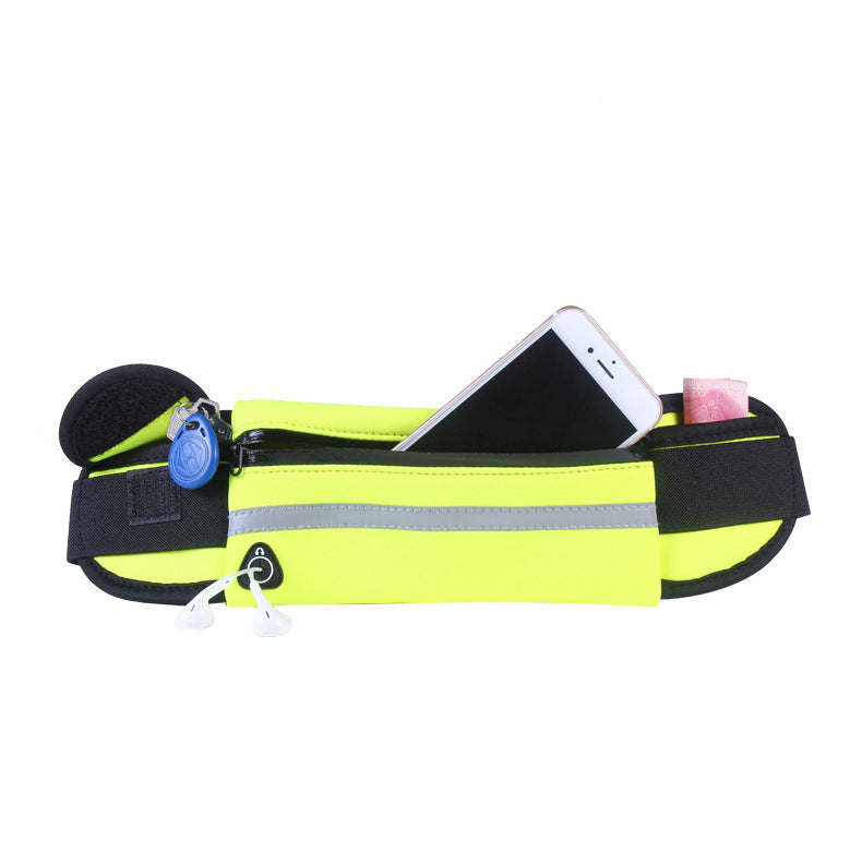 Fitness Waist Bag With Pocket Slim Running Jogging Belt Fanny Pack Bag For Hiking Cycling Workout Sports Gym yellow