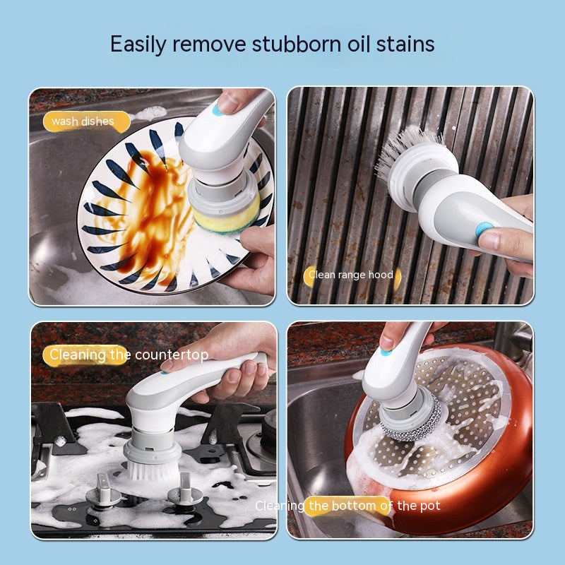 Electric Cleaning Brush 4 In 1 Spinning Scrubber Handheld Electric Cordless Cleaning Brush Portable 9