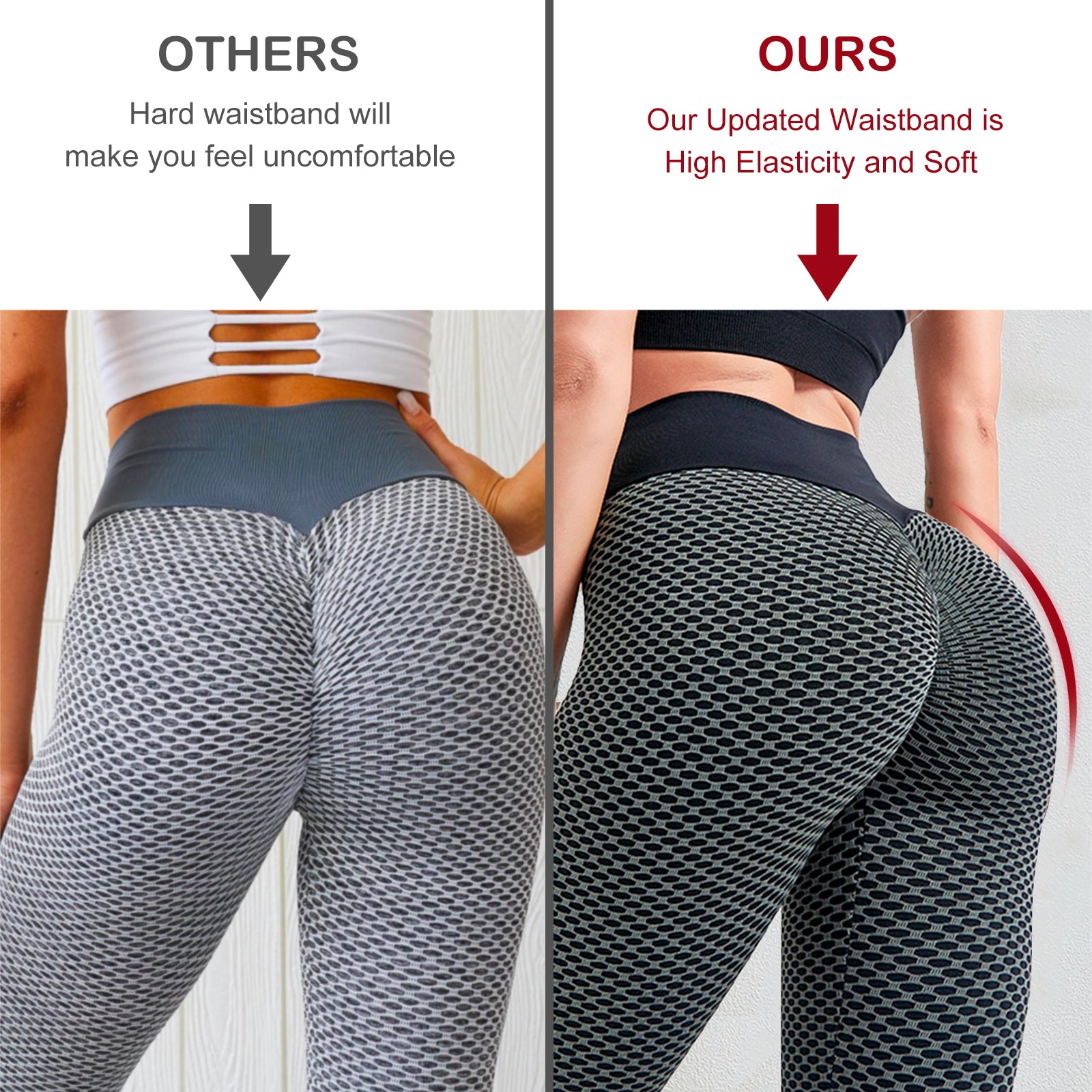 TIK Tok Leggings Women Butt Lifting Workout Tights Plus Size Sports High Waist Yoga Pants 2