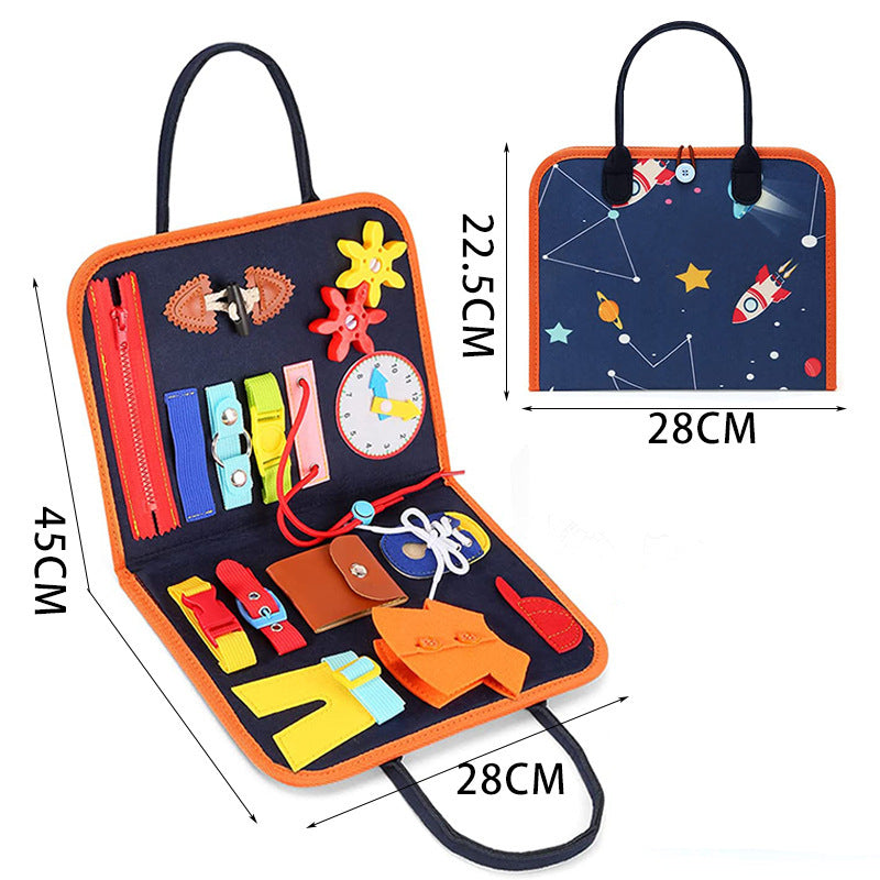 New Busy Book Children's Busy Board Dressing And Buttoning Learning Baby Early Education Preschool Sensory Learning Toy 0