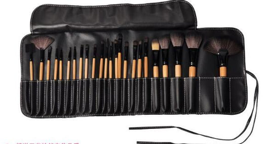 Makeup Brushes Set 24pcs Natural Hair Synthetic Wood Handle Cadrim Professional Makeup Brush Set Foundation Powder Blush Blending Shading Eyeshadow Concealers Cosmetic Brushes Kit Travel Makeup Brush