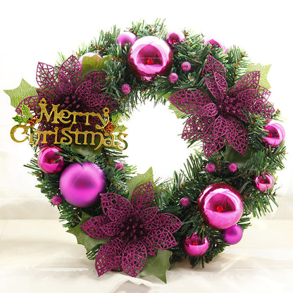 Christmas Decorations Christmas Wreath 30cm for Front Door, Artificial Wreaths for Indoor Outdoor Window Fireplace Wall Decor Home purple