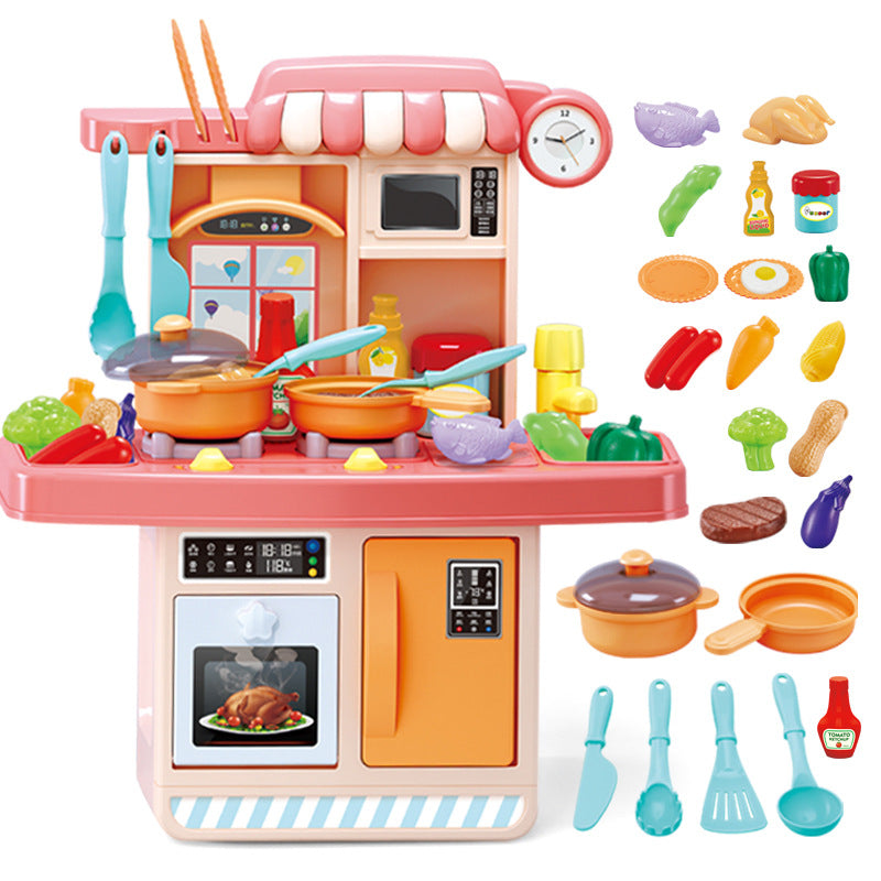 Large Play House Kitchen Plastic Tool Game Toy Pretend Play Case Kit