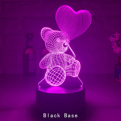 Love Bear Series 3D Light Creative Night Light LED Visual Light 1