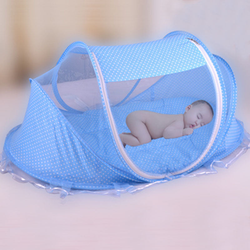 Foldable Baby Bed with Pillow Mosquito Net Portable Sleep Bed Travel Bed for Newburn