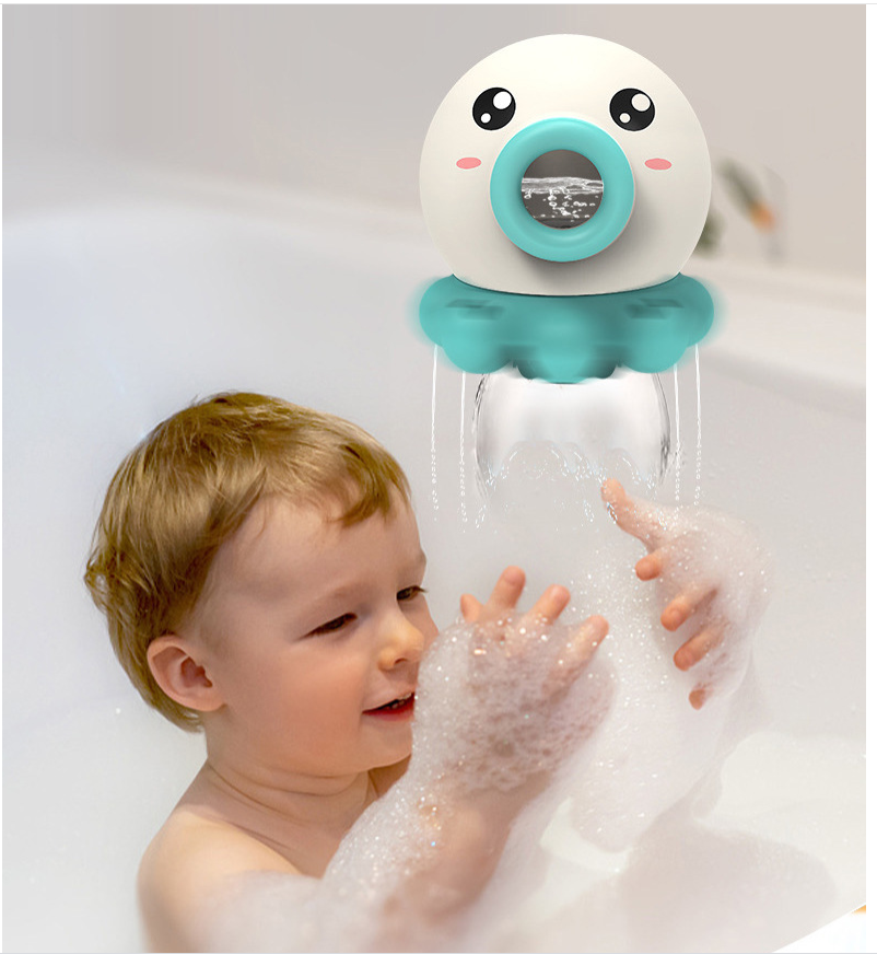 Octopus Fountain Bath Toy Water Jet Rotating Shower Bathroom Toy Sprinkler Beach Toys Kids 3