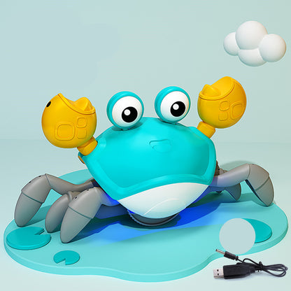 Induction Escape Crab Rechargeable Electric Pet Musical Toys Children's Toys Birthday Gifts Interactive Toys Learn To Climb Toys blue