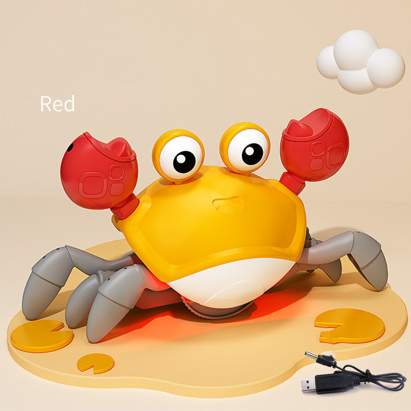 Induction Escape Crab Rechargeable Electric Pet Musical Toys Children's Toys Birthday Gifts Interactive Toys Learn To Climb Toys yellow