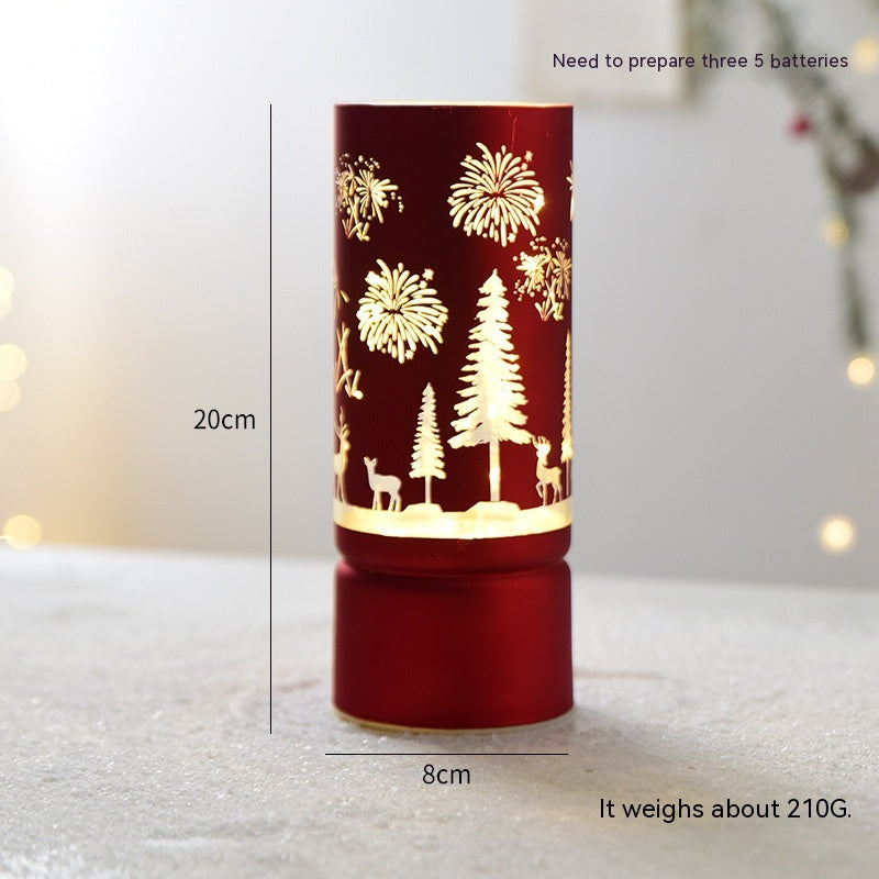 Christmas Luminous Glass Desktop Decoration Led Lights, Christmas tree, Candle, Cup12