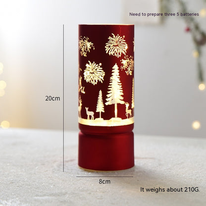 Christmas Luminous Glass Desktop Decoration Led Lights, Christmas tree, Candle, Cup12